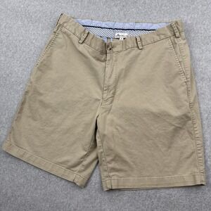 Peter Millar Soft Touch Twill Shorts Mens 36 FITS 35 Beige Preppy 8" Golf